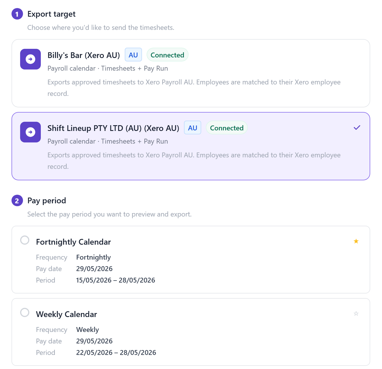 Run payroll per location, or combine across the group